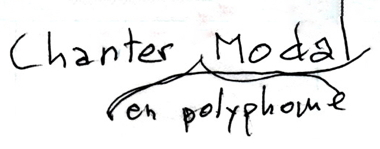 Logo Chanter modal