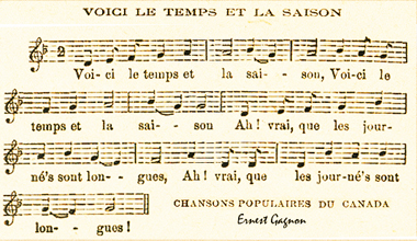 Ernest Gagnon : chansons du Canada