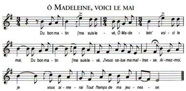 O madeleine voici le mai